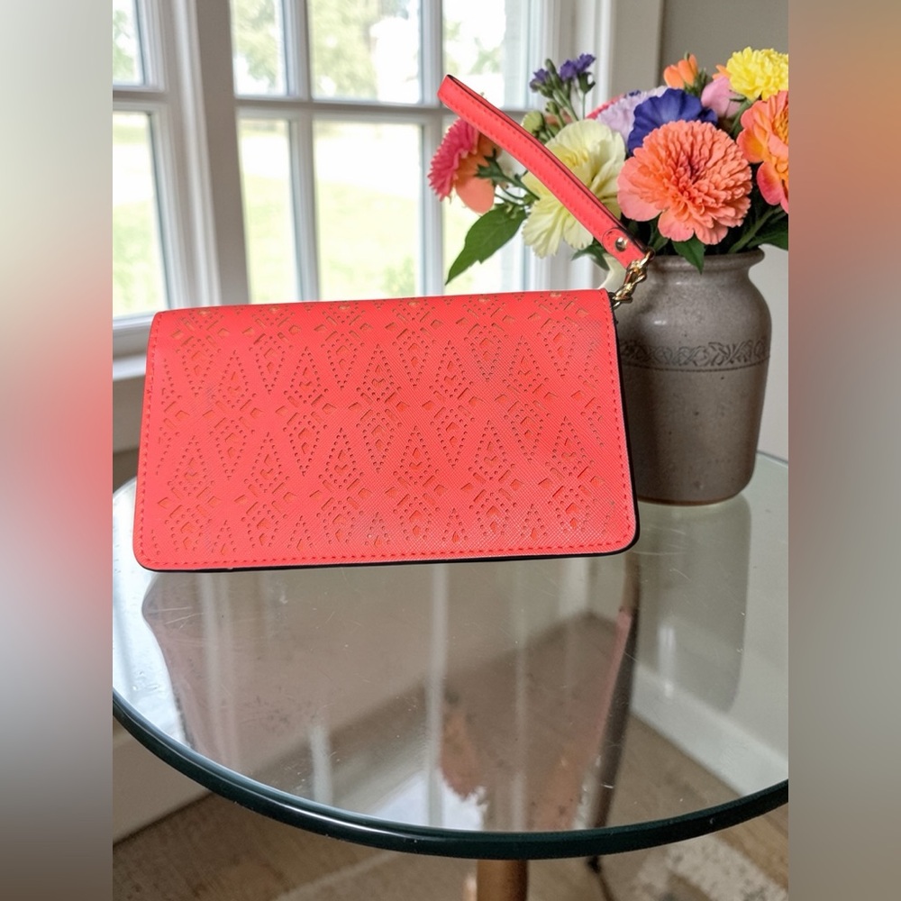5 piece Coach Taylor Alexis Leather Carryall Tote EUC in Coral Pink - Picture 12 of 15